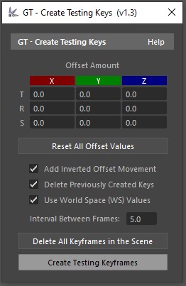 GT Create Testing Keys GUI