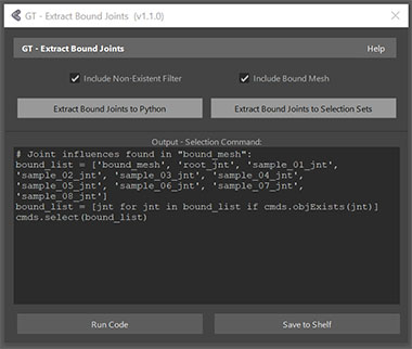 GT Extract Bound Joints GUI