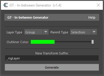 GT Generate In-Between GUI